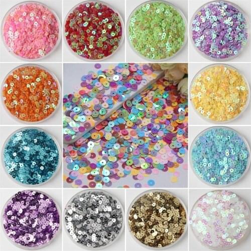 3mm 4mm 5mm 6mm Flat Round PVC Loose Sequins Paillette Sewing Craft for Wedding Decoration Garment Dress Shoe Caps DIY Accessory
