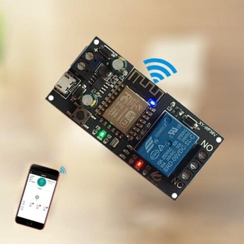 Relay Module for Sinilink WIFI Mobile Phone Remote Control Relay Module DC6V~36V Smart Home Phone APP ESP-12F XY-WF36V