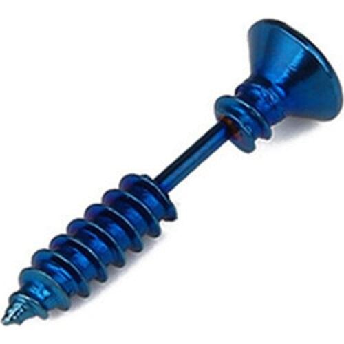 Punk Stainless Steel Screw Stud Earrings For Men Solid Color Earrings E-girl Pendientes Hombre 2021 Bijoux Jewelry Accessories