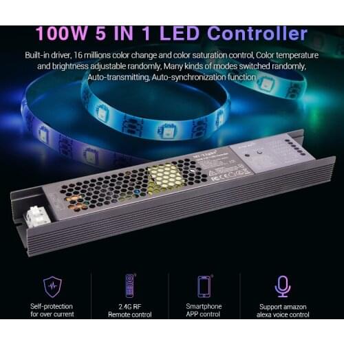 [Seven Neon]DC24V 100W 5 IN 1 LED Controller smart phone APP control,2.4GHz remote controller,super compatible for led lighting