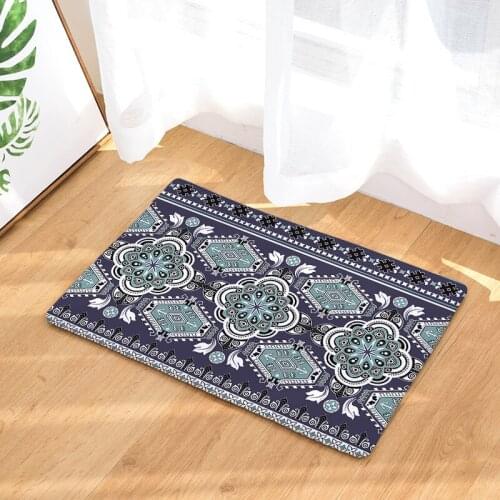 Modern Geometric Flowers Floor Mats Living Rooms Anti-slip Carpet for Bedroom Kitchen Bathroom Rug Welcome Mats for Front Door