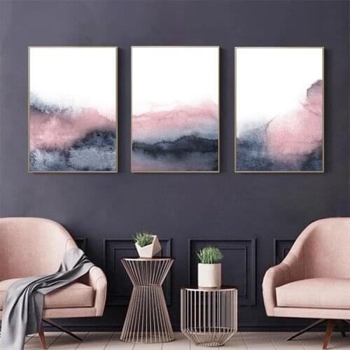 Modern Abstract Colorful Artwork Decor Picture Canvas Painting Wall Art Nordic Watercolor Design Print and Poster for Home Decor