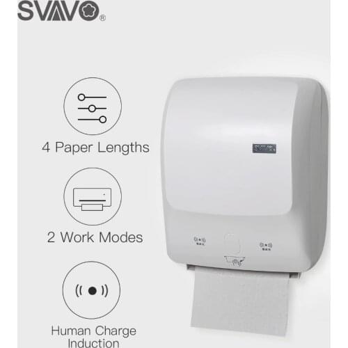 SVAVO Wall Mounted New ABS Plastic Automatic Cut Sensor Paper Towel Dispenser Touch Free Tissue Paper Holder For Kitchen