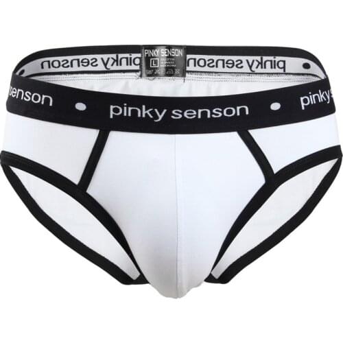 Brand Pinky Senson Mens Cotton Underwear High Quality Low Waist Solid Underpants Soft Briefs Ropa Interior Hombre Male Panties