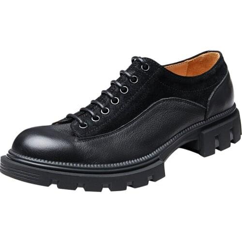 All-match Cowhide Spring Autumn Winter Breathable Shoes Mens Fashion Casual Shoes British Retro Men Shoes Summer Designer