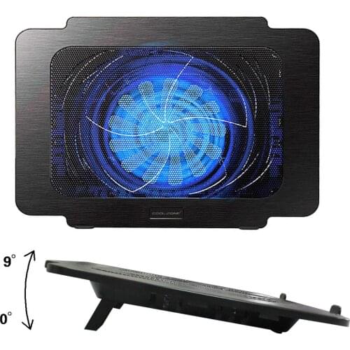 USB Laptop Silent LED Fan Cooler Adjustable Notebook Cooling Pad Stand Holder Laptop Cooling Pad Notebook Stand for Home Office