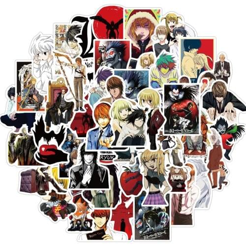 10/50pcs Cartoon Death Note Stickers Game Anime Stiker Skateboard Guitar Laptop Bicycle Car Kawaii Kids Waterproof Stikers Toys
