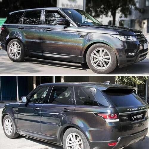 10m x 1.52m Holographic Rainbow Laser Silver/White/Black Vinyl Wrap Roll Decals Car Body Stickers Sheet Glossy Color Change Film