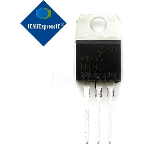 10PCS BTA16-600B BTA16-600 TO-220 TO220 BTA16 600V 16A TRIACS New original In Stock