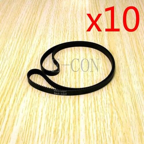 10pcs/lot 540-GT2 Loop Timing Belt Width 6mm GT2 Belt Rubber Fiberglass Inner Length 540mm 270 Teeth for GT2 Timing Pulley