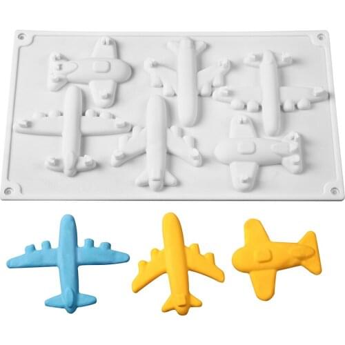 3D Airplane Baking Mould Aircraft Silicone Ice Cube Trays Chocolate Candy Fondant Decorating Mold Jelly Soap Whisky Bar Tools
