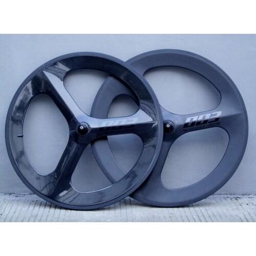 700C full carbon 3-spokes carbon wheels 70mm depth Tri-spoke clincher/tubular for road/Track/Triathlon/Time Trial Bike rim