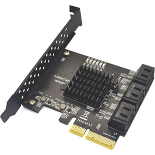 SATA PCI E Adapter 6 Ports SATA 3.0 to PCI Express X4 Expansion Card SATA3.0 PCIe PCI-E SATA Controller