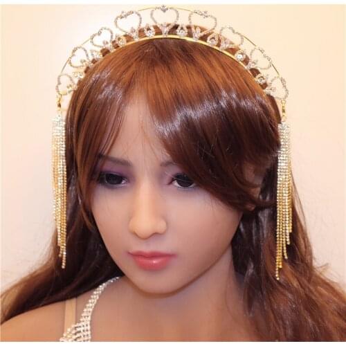 Bling Crystal Love Heart Hair Accessories Headband Fashion Luxury Full Rhinestone New Headwear Jewelry Holiday Party Gift