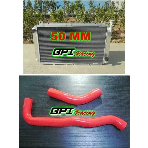 GPI Racing aluminum radiator for Nissan GQ PATROL Y60 4.2L Petrol MT TB42S TB42E + hose