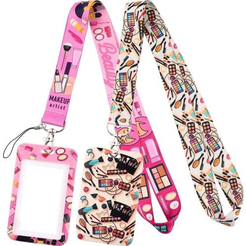 DZ2311 Makeup artist Beauty worker Lanyards Keychain Badge Holder ID Card Pass Hang Rope Lariat Lanyard for Key Accessories