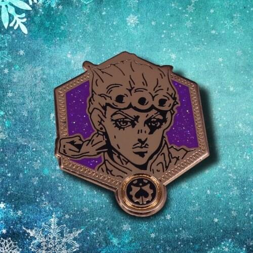 Giorno Giovanna Golden Wind enamel pin Gold Experience Requiem Gang-Star jewelry brooch