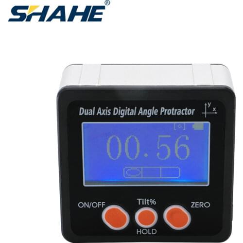 Digital Angle Finder Dual Axis Digital Protractor Inclinometer Bevel Box Aluminum Alloy Frame With Magnets Angle Gauge Digital