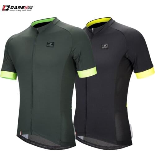 DAREVIE Cycling Jersey Men 2021 Team Pro Breathable Men Summer Antibacterial Fabric Short Sleeve YKK Zipper High Quality Road