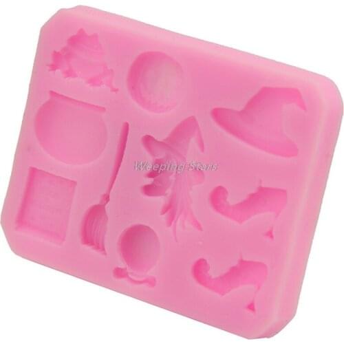 Cake Mould Halloween Cake Silicone Mold Home Kitchen Pumpkin Shape Decoration Baking Tool Cake Tool Baking mould Witch Stencil