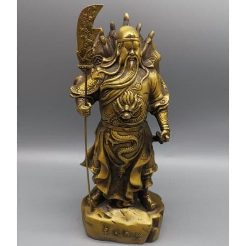 China brass archaize Loyalty Guan yu crafts statue