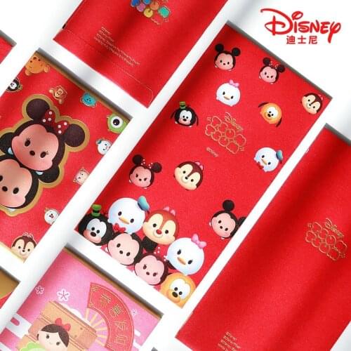 Disney Mickey Mouse Red envelope 2021 Chinese New Year Cartoon New Year Red envelope 6PCS Cartoon Fun New Year Red envelope