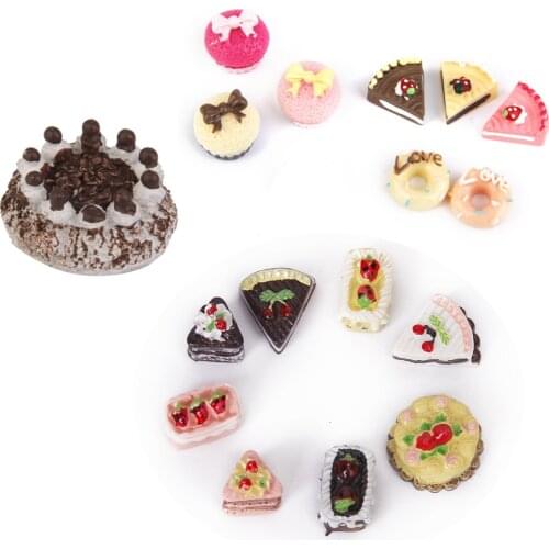Kitchen Food Cakes Dollhouse Miniature 1/12 8pcs