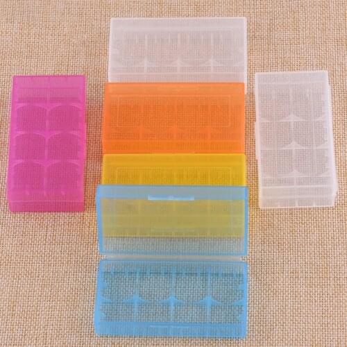 LETAOSK 6pcs Random Hard Plastic Colored 18650 16340 Battery Plastic Case Holder Storage Box Organizer Container Portable