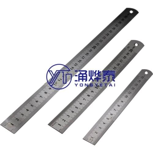 Stainless steel ruler 150MM/200MM/300MM double-sided scale 0.5 thickness