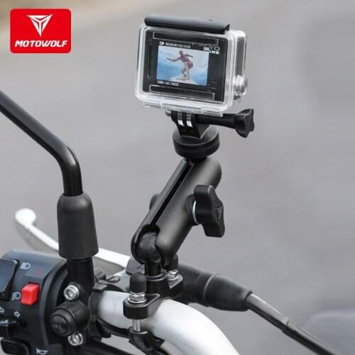 Metal Stable Anti-shake handlebar Seat Motorcycle Sports Camera DVR Holder Navigation Bracket For Gopro Racing