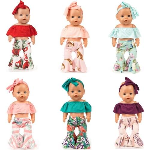Fashion Dolls Suits Fit For 43cm Baby Doll Doll Reborn Baby Clothes 17 inch Doll Accessories