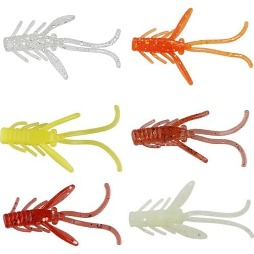 Soft Lures 15Pcs 45mm 0.8g Fishing Artificial Baits Silicone Bass Pike Swimbait Insect Jigging Plastic Worm Carp Tackle Peche
