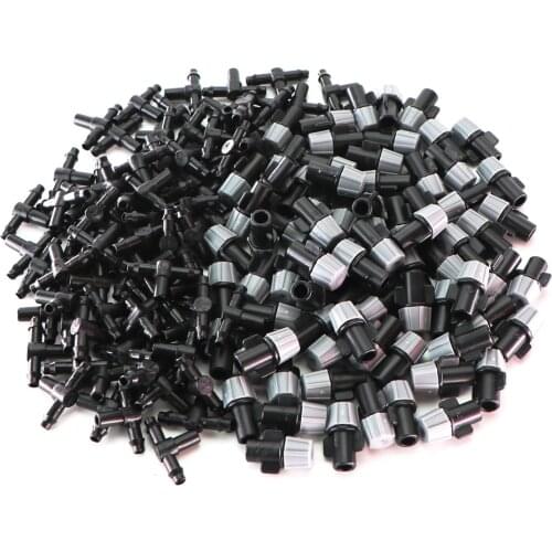 Garden Drip Irrigation Micro Misting Atomizing Kit 4/7mm Hose Watering Sprinkler Dripper Spray Nozzle With Tee Connector Bracket