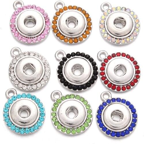 10pcs/lot New Snap Button Jewelry Accessories Fit 12MM Snap Button Bracelet Metal Interchangeable Snap Jewelry DIY Findings