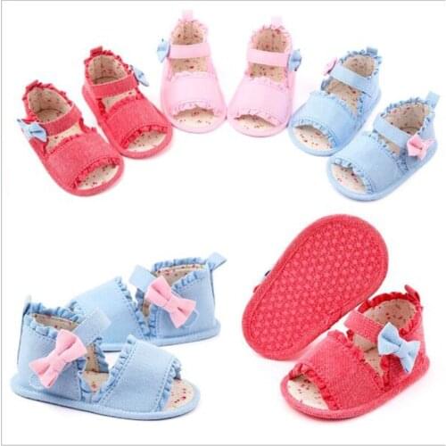 2020 New Arrival Baby Summer Shoes Party Princess Shoes Summer Beach Shoes Infant Girls Cotton First Wallkers
