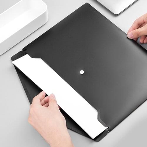 Guangbo 6pcs/Set Black A4 Folder File Bag Durable PP Waterproof File Folder Document Organizer School Office Stationery Supplies