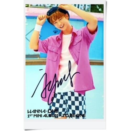 Signed WANNA ONE Bae Jin Young autographed photo TO BE ONE 6 inches freeshipping 092017C