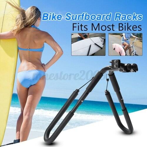 Adjustable Portable Bicycle Surfboard Rack Bracket Bike Surfing Carrier Mount Seat Post Side Carrier Surfing Board Holder