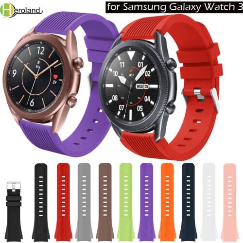 20mm / 22mm Silicone strap For Samsung Galaxy Watch 3 45mm 41mm band Bracelet Accessories wriststrap For galaxy watch 46mm 42mm