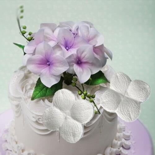 Hydrangea Silicone Molds Fondant Cakes Decorating Tools Silicone Moulds Sugarcraft Chocolate Baking Tools Cakes Gumpaste Form