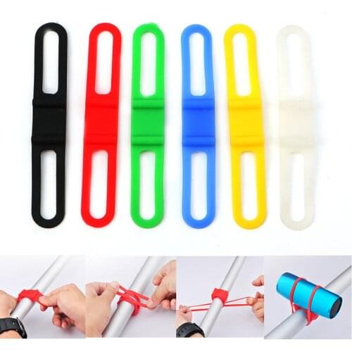 Cycling Bike Bicycle Silicone Elastic Strap Band Bandage Handle Bar Mount Holder