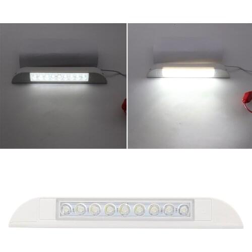 LED RV Yacht Indoor Ceiling Light 12-28V IP67 Waterproof Motorhome Camper Caravan Exterior Light Bar Touch Switch Awning Lamp