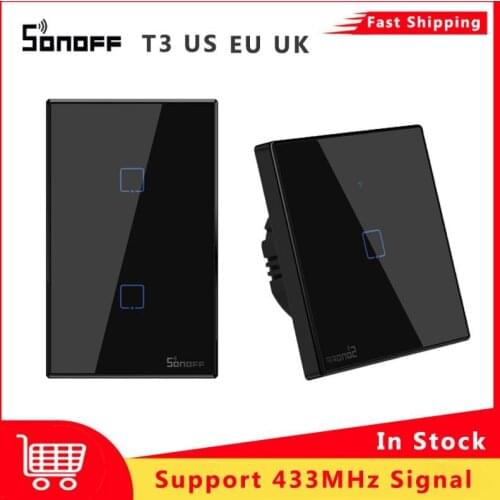 SONOFF The WiFi Smart Switches With 1 Gangs Are Divided Into T3 WiFi Wall Switches Work With EWelink Google Home Alexa