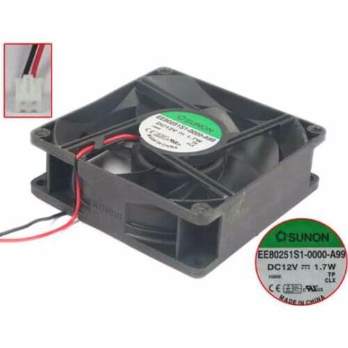 SUNON EE80251S1-0000-A99 DC 12V 1.7W 80x80x25mm Server Cooling Fan