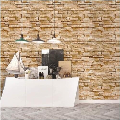 Vinyl Self Adhesive Contact Paper Faux Stone Peel and Stick Wallpaper Grey/Sandfor Wall Bedroom Home Decoration Film