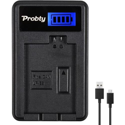 PROBTY LP-E5 LP E5 LPE5 LCD USB Camera Charger for Canon KISS X2 X3 F Rebel XS XSi T1i 450D 500D 1000D battery