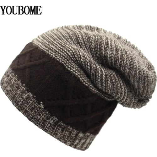 YOUBOME Beanies Knitted Hat Women Winter Hats For Men Skullies Mask Male Hat Baggy Warm Bonnet Gorras Knitting Beanie Winter Hat