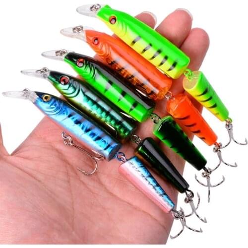 1PC Lifelike Artificial Crankbait Multi Jointed Fishing Lure Minnow 2-Segment Hard Bait 6# Hook Wobblers Sea Fishing Bait Peche