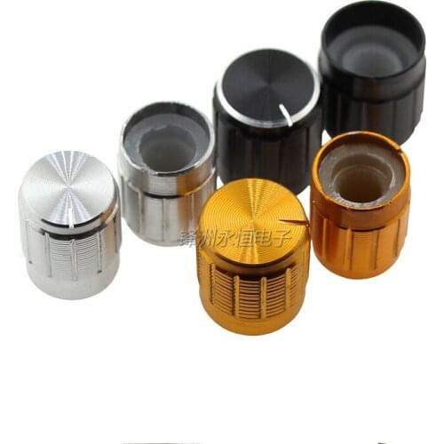 10pcs 13*17mm 15*17mm aluminum alloy potentiometer WH148 13*17 15*17 knob rotation switch volume control knob 6mm