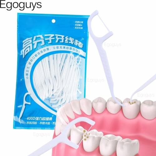 100 Pcs/Lot Disposable Dental Flosser Interdental Brush Teeth Stick Toothpicks Floss Pick Oral Gum Teeth Cleaning Care